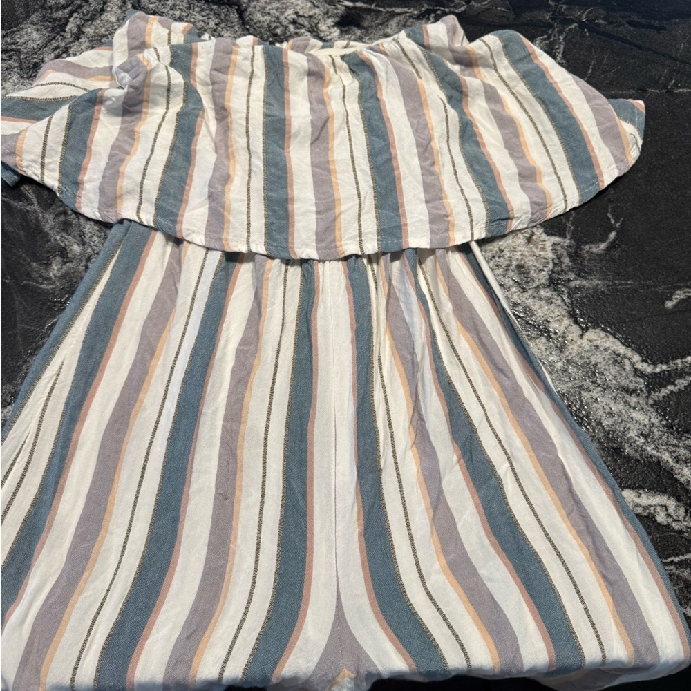 O’Neill striped strapless flowy jumpsuit S